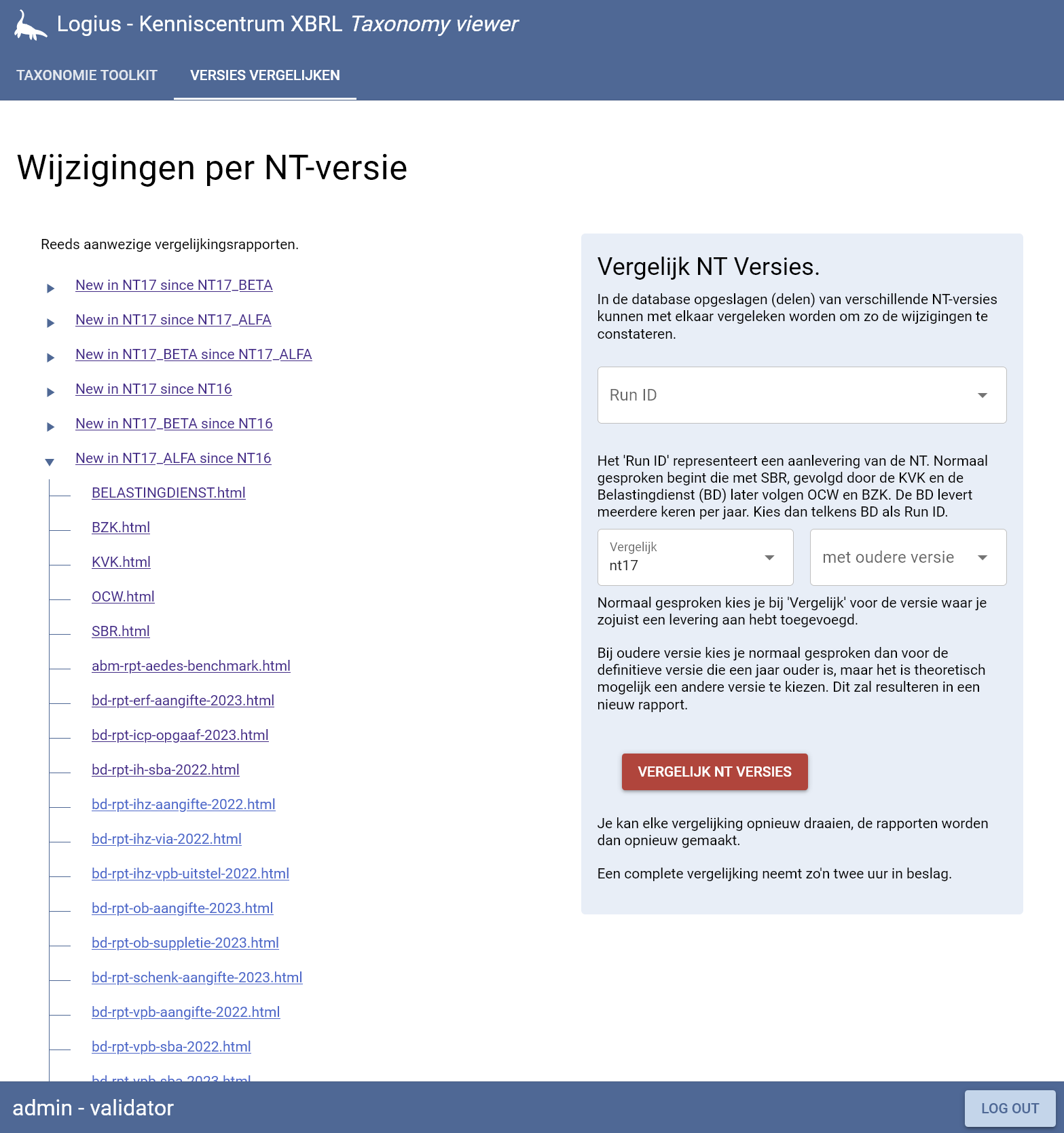 Mutatie overzicht